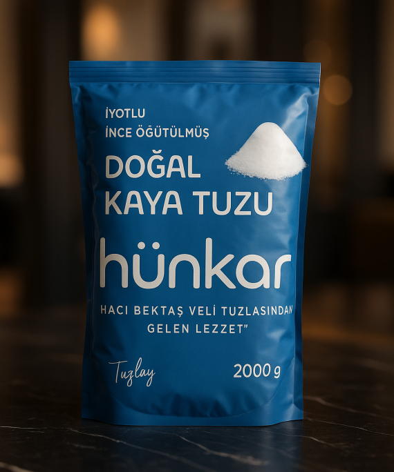 “Hünkar İyotlu İnce Öğütülmüş Doğal Kaya Tuzu 600 gr